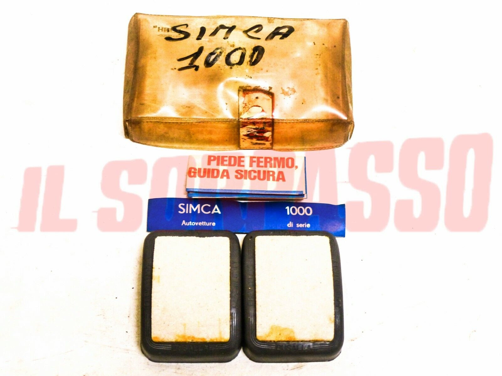 COPRI PEDALI ANTISCIVOLO SIMCA 1000 ACCESSORI DELL'EPOCA COPRI PEDALI ANTISCIVOLO SIMCA 1000 ACCESSORI DELL'EPOCA