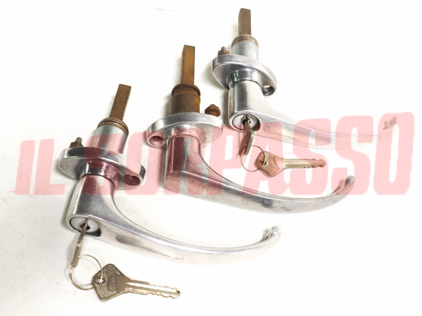 KIT MANIGLIE PORTE + PORTELLONE FIAT TOPOLINO 500 C BELVEDERE METALLO ORIGINALI KIT MANIGLIE PORTE + PORTELLONE FIAT TOPOLINO 500 C BELVEDERE METALLO ORIGINALI