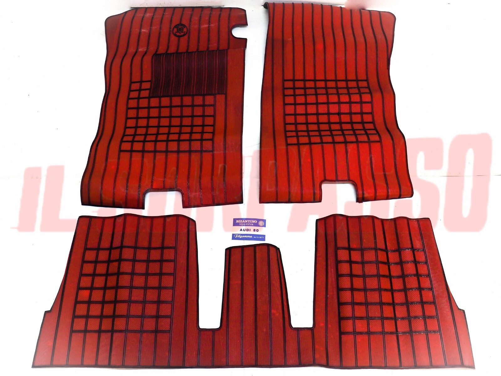 SOPRA TAPPETI ROSSI E NERI AUDI 80 ORIGINALI FILGOMMA SOPRA TAPPETI ROSSI E NERI AUDI 80 ORIGINALI FILGOMMA
