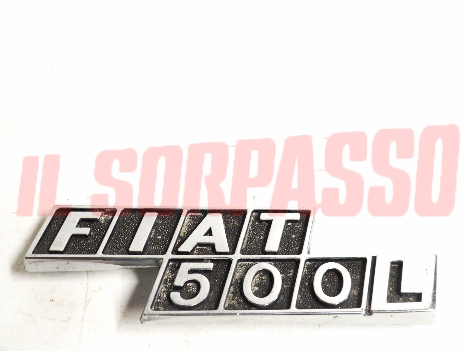 SCRITTA SIGLA COFANO POSTERIORE FIAT 500 L ORIGINALE IN METALLO CROMATA SCRITTA SIGLA COFANO POSTERIORE FIAT 500 L ORIGINALE IN METALLO CROMATA