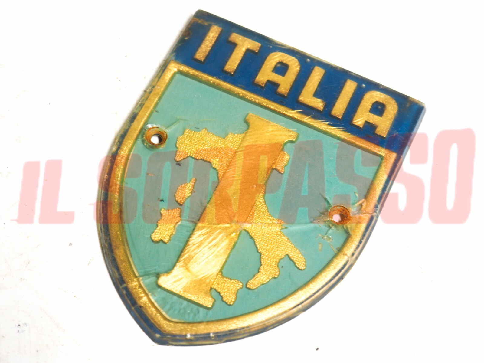 FREGIO EMBLEMA STEMMA ITALIA ACCESSORIO ANNI 60 FIAT 500 600 850 1100 1500 FREGIO EMBLEMA STEMMA ITALIA ACCESSORIO ANNI 60 FIAT 500 600 850 1100 1500
