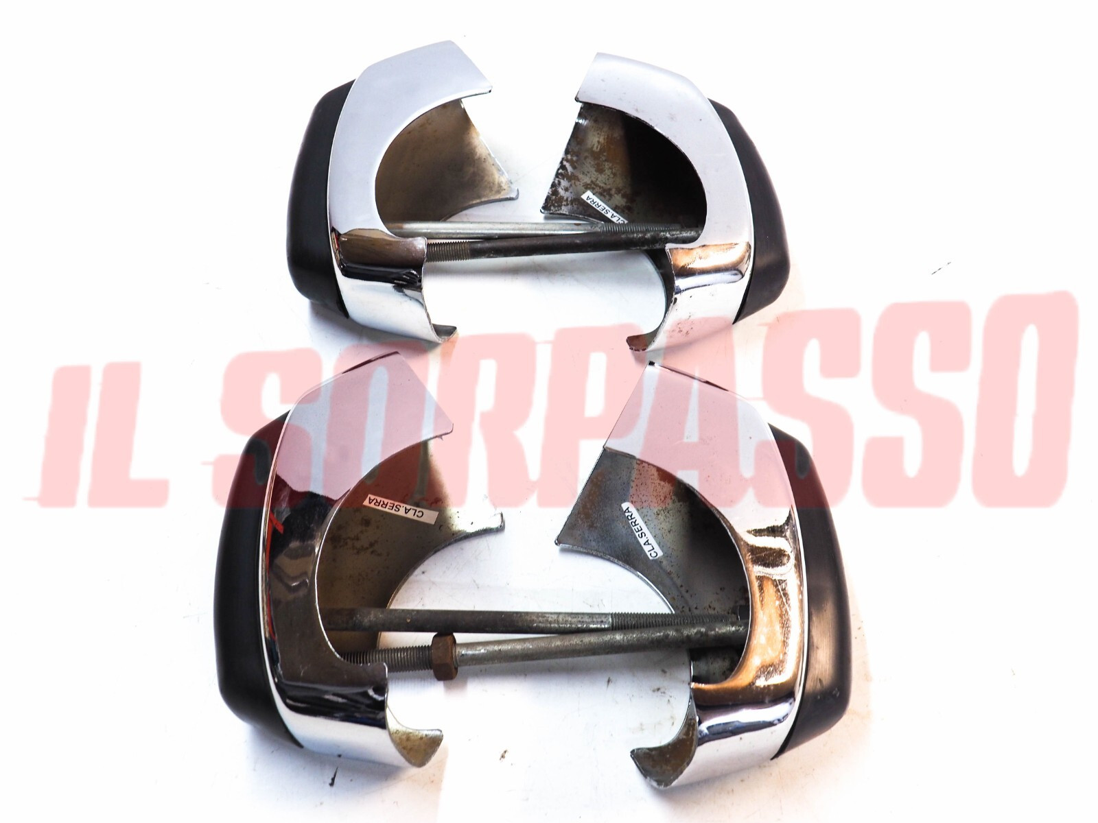 ROSTRI BORCHIE PARAURTI ANTERIORE + POSTERIORE FIAT 1100 D ORIGINALI NOS ROSTRI BORCHIE PARAURTI ANTERIORE + POSTERIORE FIAT 1100 D ORIGINALI NOS