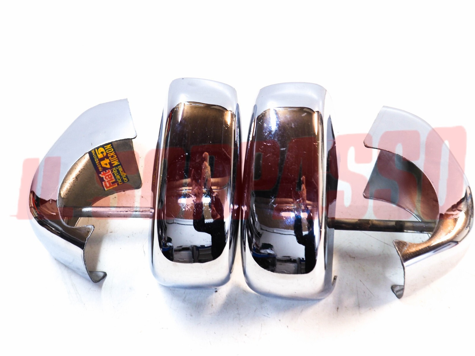 ROSTRI BORCHIE PARAURTI ANTERIORE + POSTERIORE FIAT 1100 SPECIAL ORIGINALI NOS