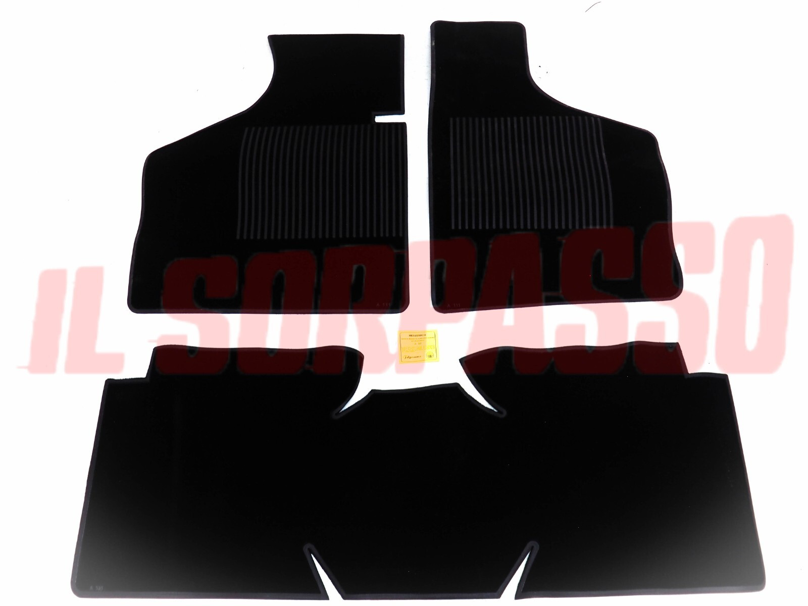 SOPRA TAPPETI IN GOMMA E MOQUETTE NERI AUTOBIANCHI 111 ORIGINALI FILGOMMA SOPRA TAPPETI IN GOMMA E MOQUETTE NERI AUTOBIANCHI 111 ORIGINALI FILGOMMA