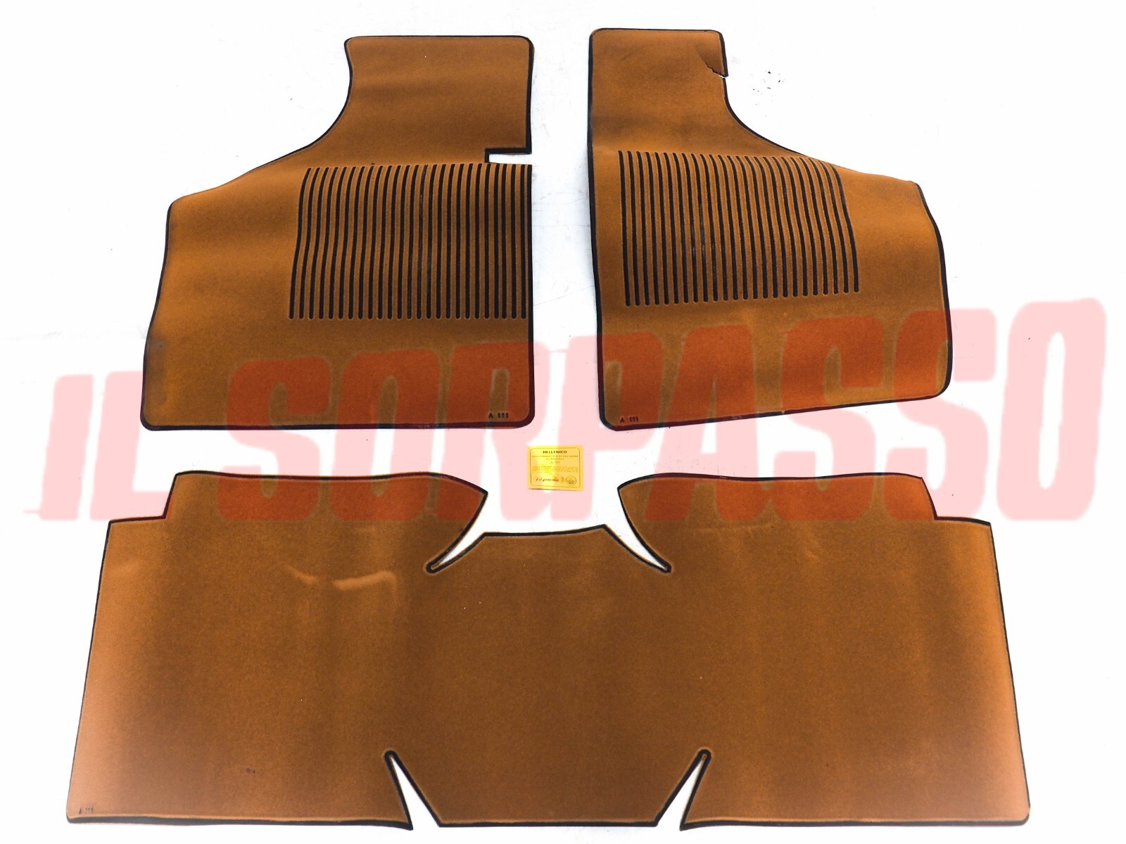 SOPRA TAPPETI IN GOMMA E MOQUETTE BEIGE AUTOBIANCHI 111 ORIGINALI FILGOMMA SOPRA TAPPETI IN GOMMA E MOQUETTE BEIGE AUTOBIANCHI 111 ORIGINALI FILGOMMA