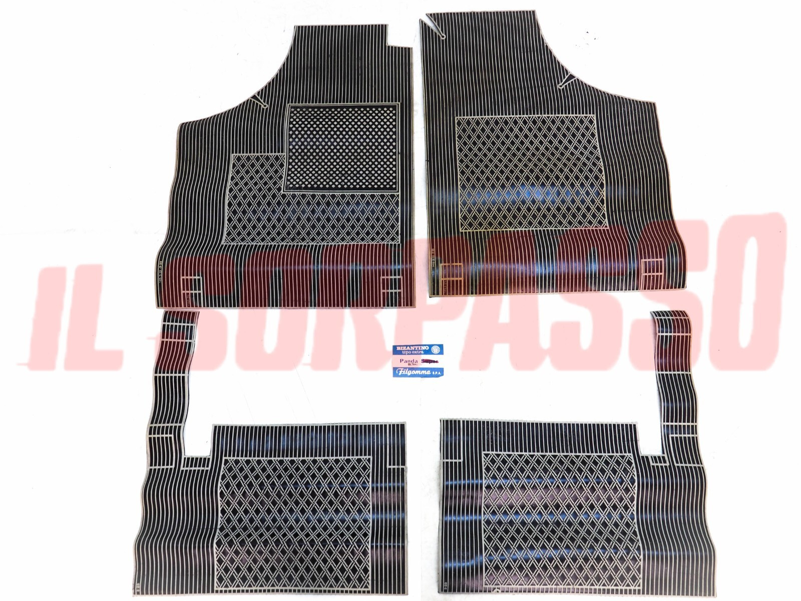 SOPRA TAPPETI IN GOMMABIANCHI E NERI FIAT PANDA 750 - 1000 FILGOMMA SBIADITI SOPRA TAPPETI IN GOMMABIANCHI E NERI FIAT PANDA 750 - 1000 FILGOMMA SBIADITI