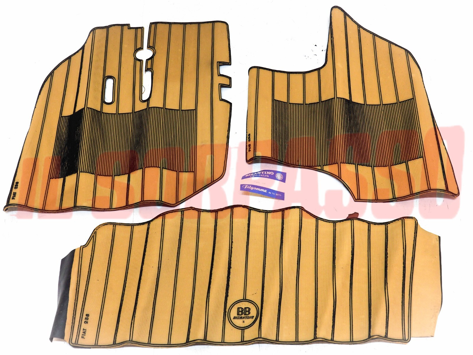 SOPRA TAPPETI INTERNI BEIGE E NERI FIAT 238 FURGONE 3 PEZZI ORIGINALI FILGOMMA SOPRA TAPPETI INTERNI BEIGE E NERI FIAT 238 FURGONE 3 PEZZI ORIGINALI FILGOMMA