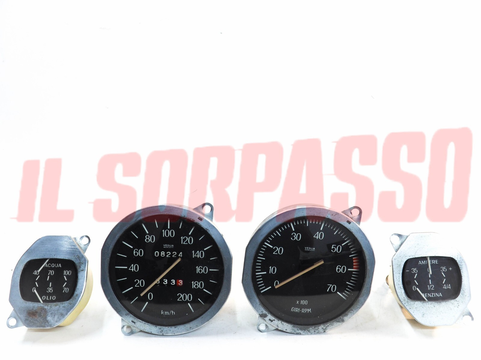 STRUMENTO CRUSCOTTO CONTAKM CONTA GIRI ACQUA OLIO ECC LANCIA FLAVIA 2000 BERLINA