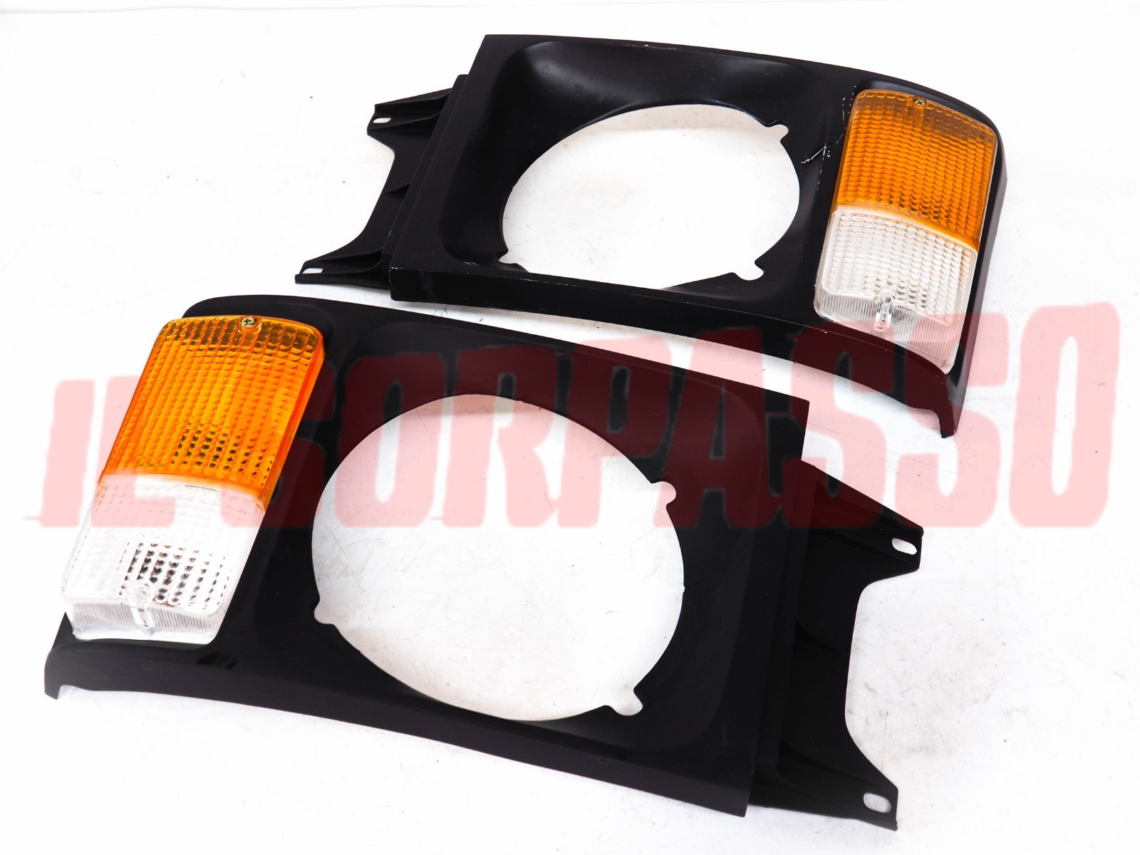 CORNICI CERCHI FARO + FANALINI DESTRO + SINISTRO IVECO OM 40 50 ORIGINALI NERE CORNICI CERCHI FARO + FANALINI DESTRO + SINISTRO IVECO OM 40 50 ORIGINALI NERE