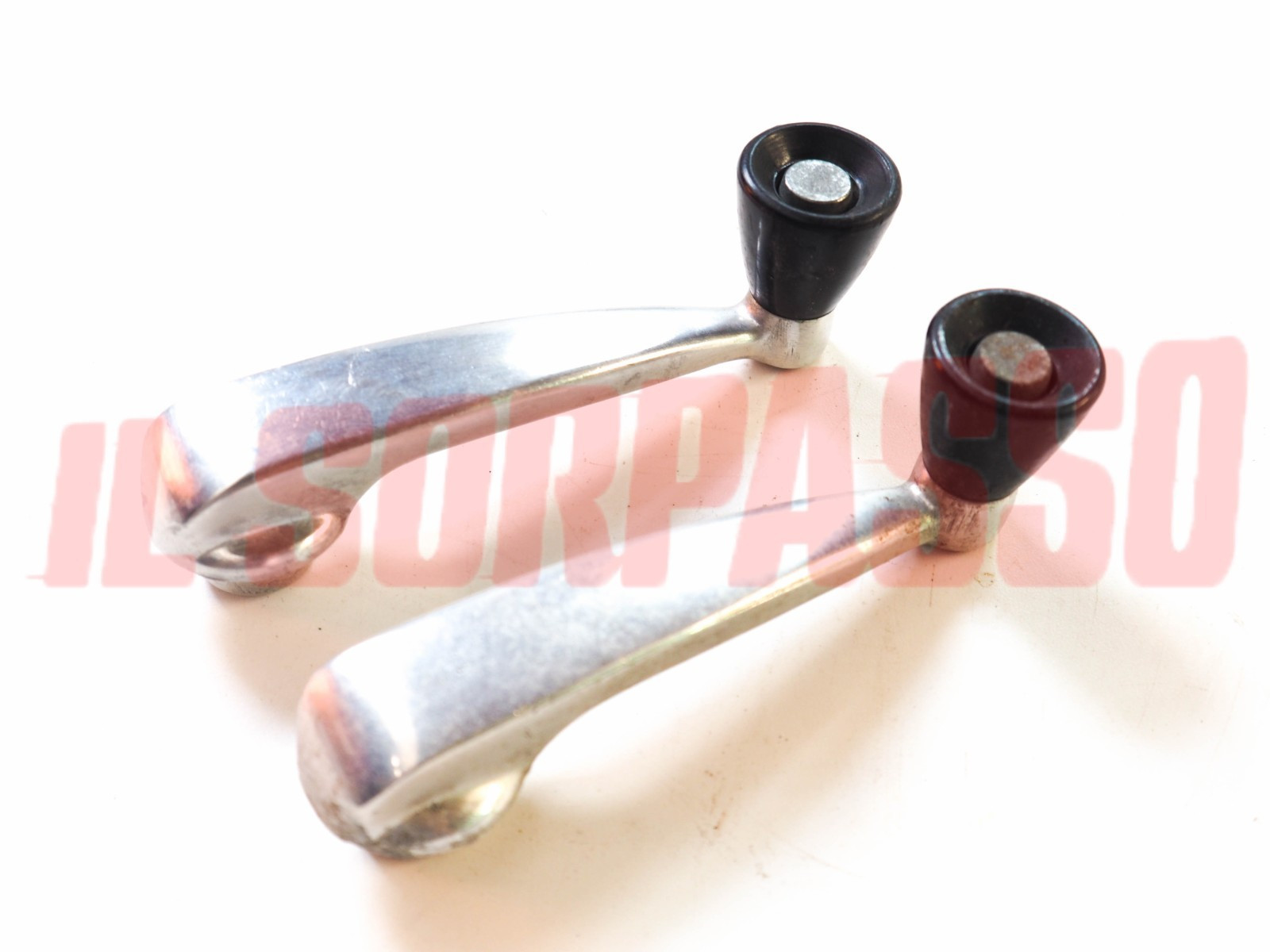 MANIGLIE ALZAVETRO PORTA POMELLO NERO  FIAT 600 D 1100 103 D R ORIGINALI