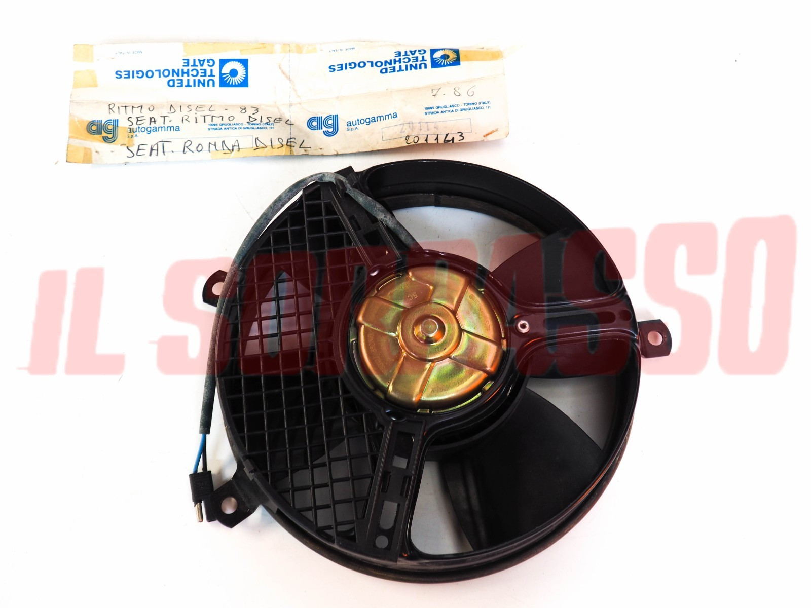 TELAIO + MOTORINO ELETTROVENTOLA RADIATORE FIAT RITMO DIESEL SEAT RONDA ORIGINAL