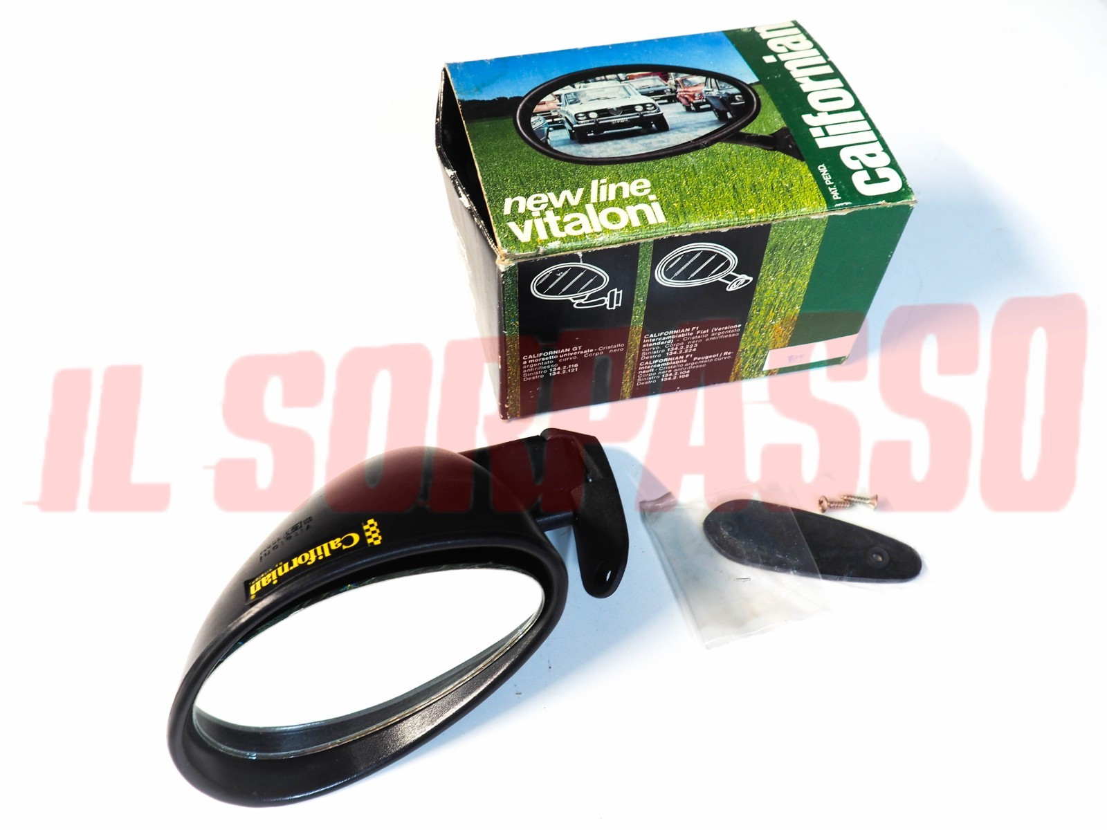 SPECCHIO RETROVISORE CALIFORNIAN SINISTRO BASE METALLO FERRARI LAMBORGHINI ECC SPECCHIO RETROVISORE CALIFORNIAN SINISTRO BASE METALLO FERRARI LAMBORGHINI ECC