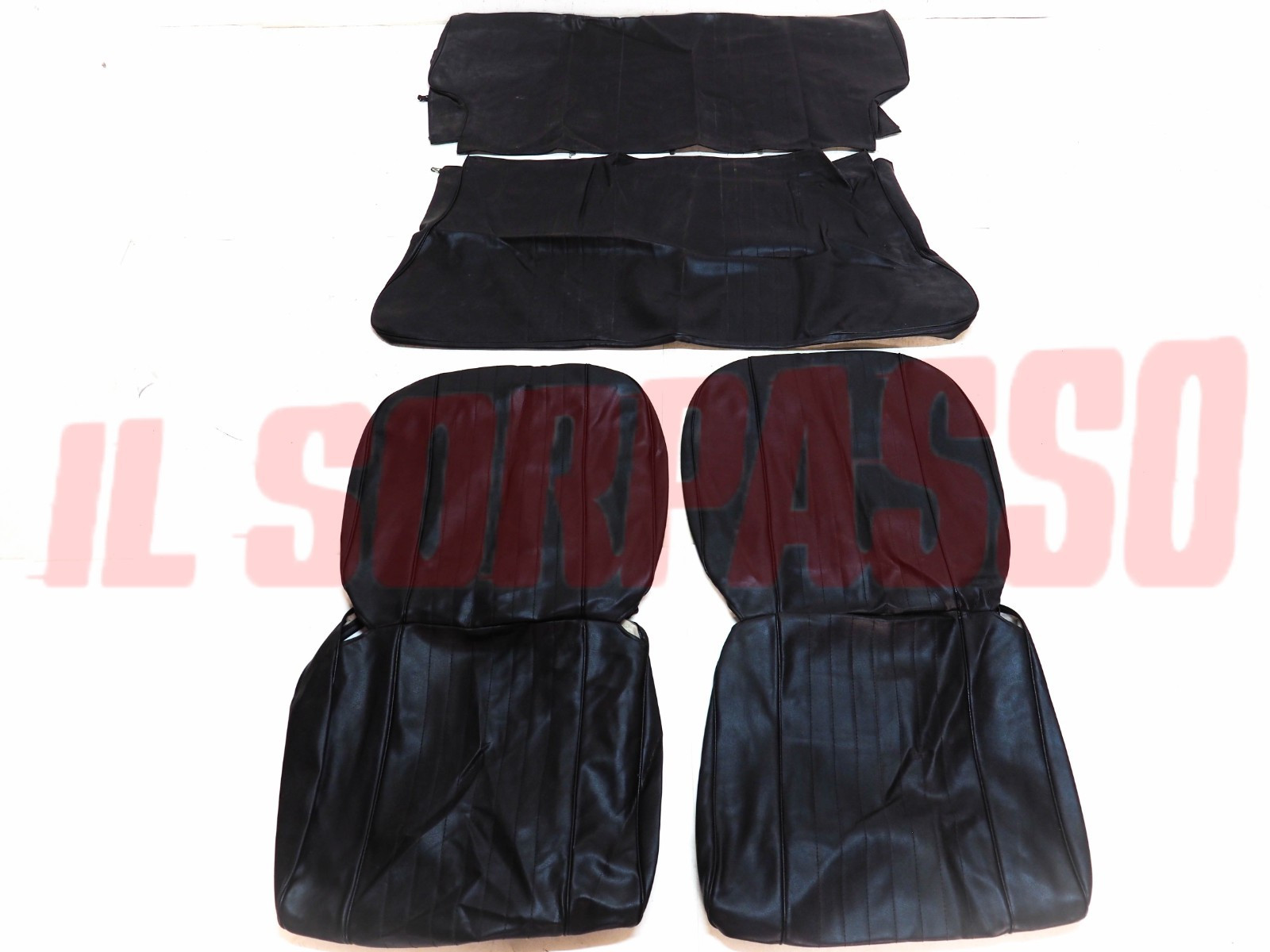 FODERE COPRI SEDILI ANTERIORI + POSTERIORI FIAT 126 PERSONAL NERE