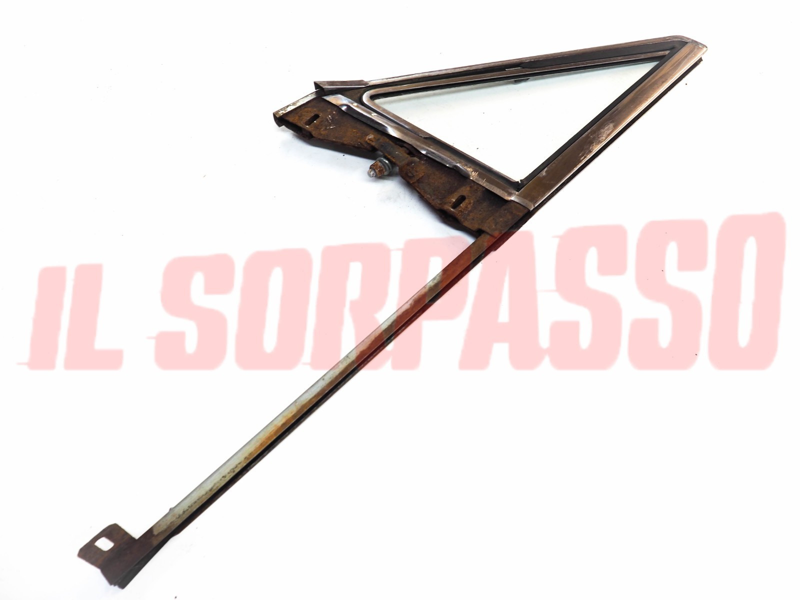 TELAIO DEFLETTORE + VETRO + CORNICE PORTA DESTRA FIAT 124 SPIDER ORIGINALE TELAIO DEFLETTORE + VETRO + CORNICE PORTA DESTRA FIAT 124 SPIDER ORIGINALE