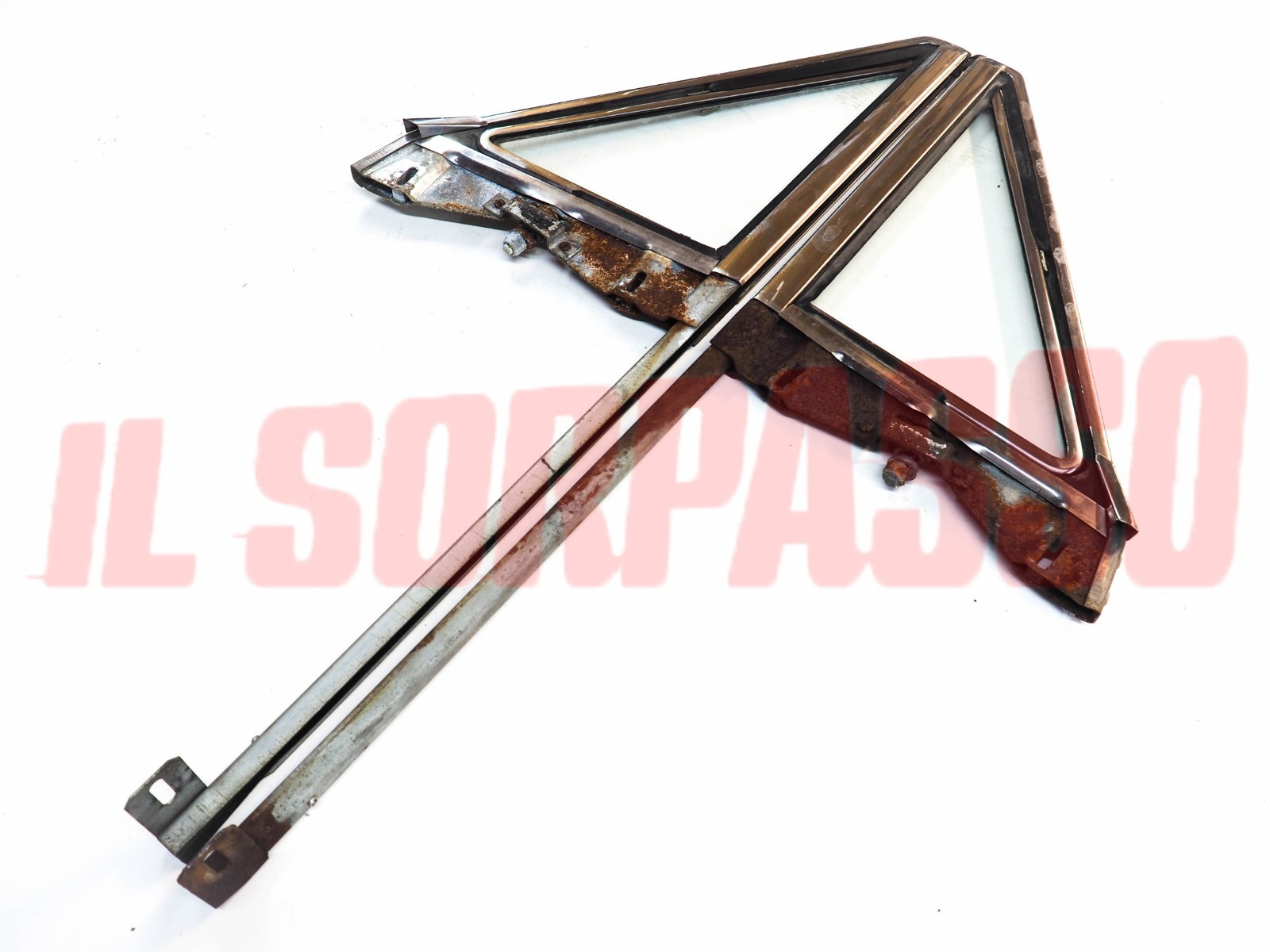 TELAI DEFLETTORI CORNICI + VETRI PORTA DESTRA SINISTRA FIAT 124 SPIDER ORIGINALI TELAI DEFLETTORI CORNICI + VETRI PORTA DESTRA SINISTRA FIAT 124 SPIDER ORIGINALI