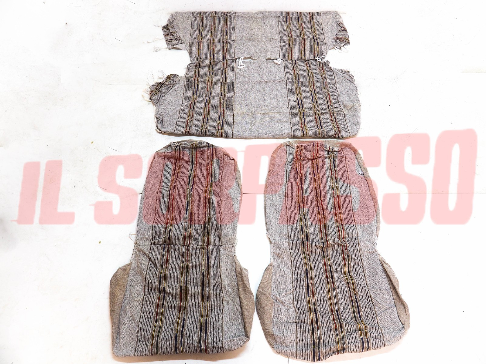 FODERE TAPPEZZERIA COPRI SEDILI GRIGIE CON RIGHE FIAT PANDA 750 CL FODERE TAPPEZZERIA COPRI SEDILI GRIGIE CON RIGHE FIAT PANDA 750 CL