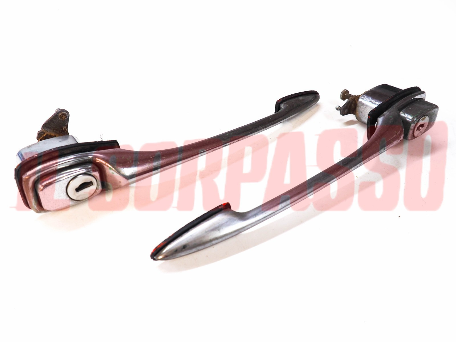 MANIGLIE PORTA DESTRA + SINISTRA FIAT 124 SPIDER SPORT DINO SPIDER ORIGINALI