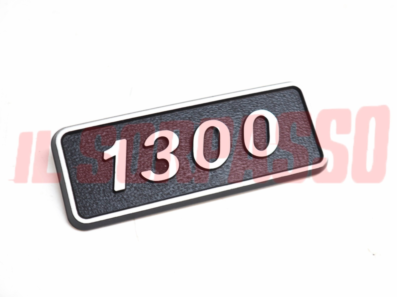 SCRITTA SIGLA PARAFANGO POSTERIORE FIAT 128 BERLINA 1300 IN ALLUMINIO ORIGINALE