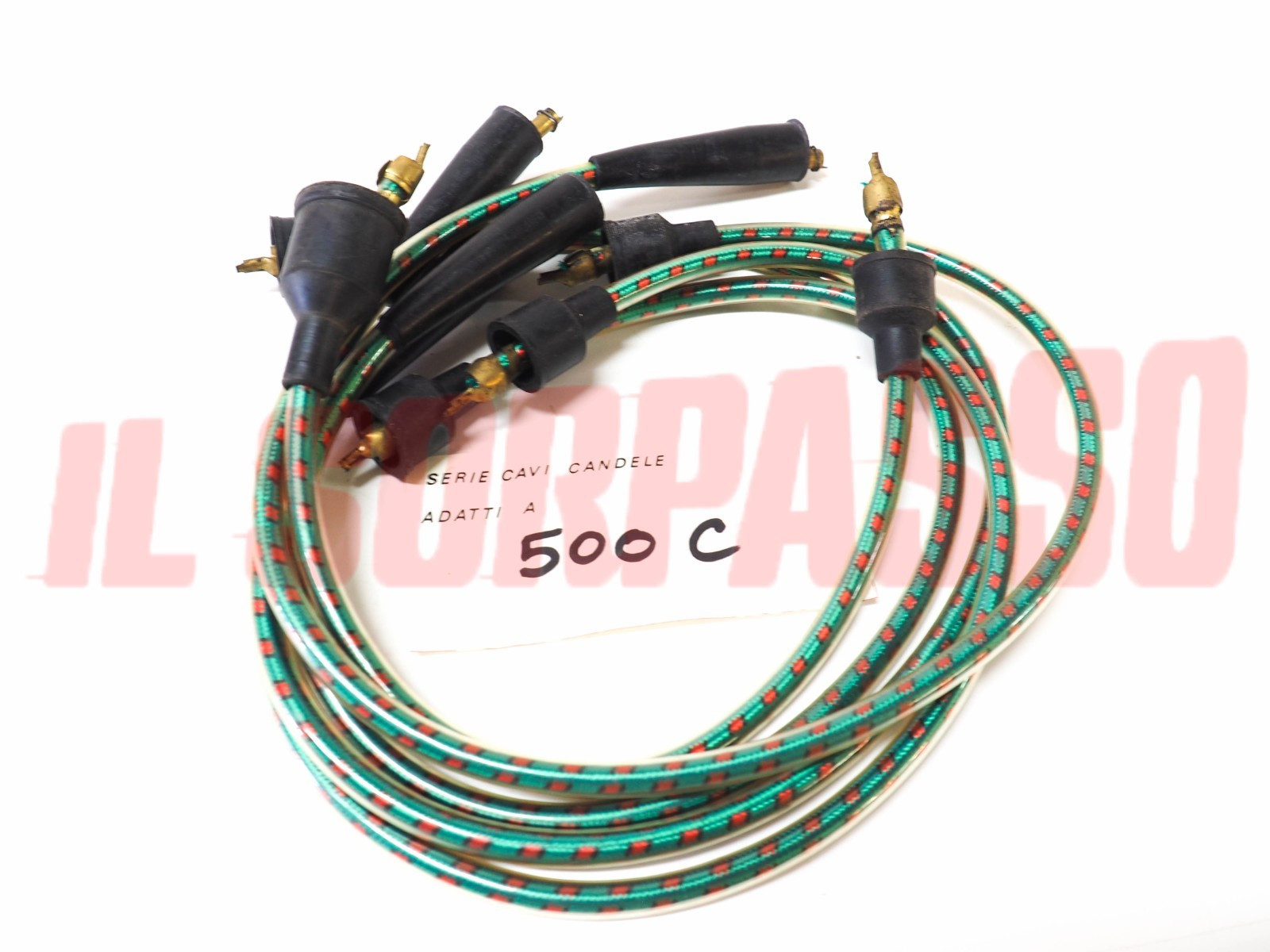 CAVI FILI CANDELE + CAPPUCCI FIAT TOPOLINO 500 C + BELVEDERE ORIGINALI CAVI FILI CANDELE + CAPPUCCI FIAT TOPOLINO 500 C + BELVEDERE ORIGINALI