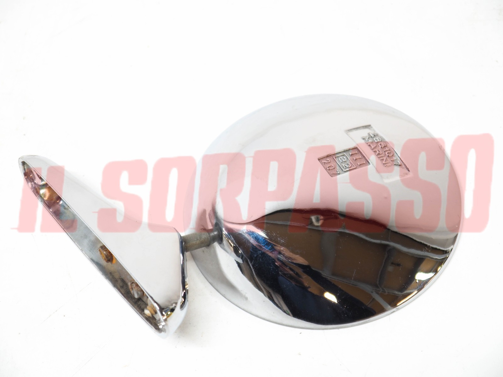 SPECCHIO SPECCHIETTO TONDO FERRARI LAMBORGHINI MASERATI ANNI 60 ORIGINALE MARINI