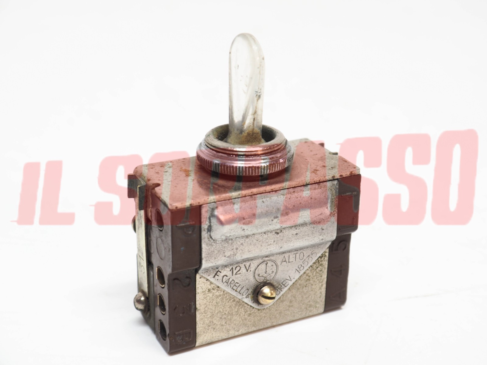 INTERRUTTORE FRECCE CRUSCOTTO LANCIA AURELIA FLAMINIA ORIGINALE CARELLO 18535