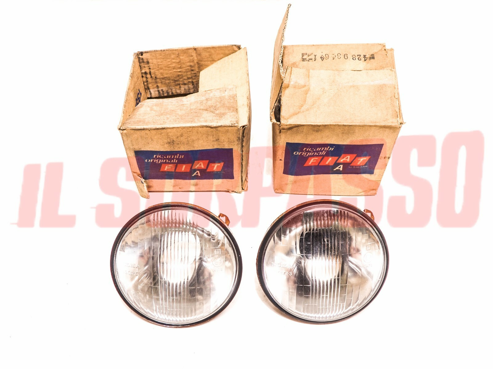 GRUPPI OTTICI FANALI FARI FIAT 128 COUPE SL 131 SPECIAL 132 ORIGINALI ELMA NOS