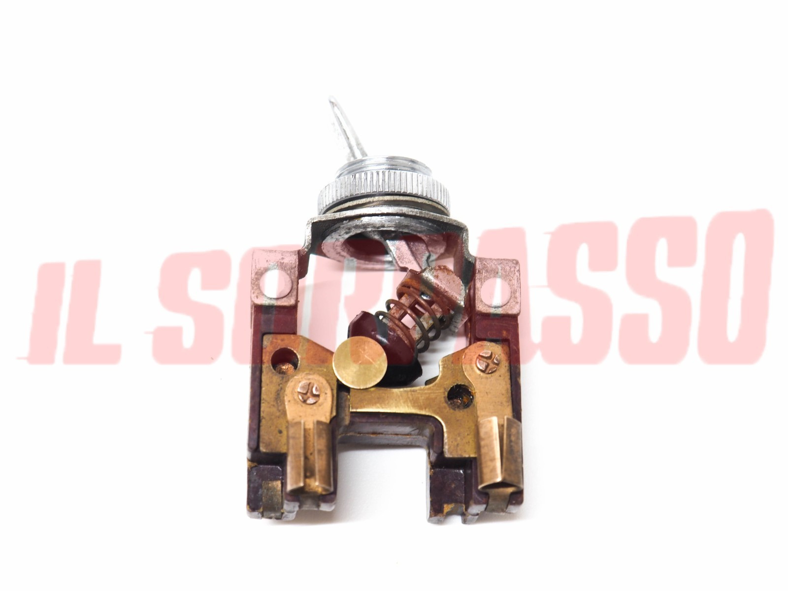 INTERRUTTORE CRUSCOTTO CROMATO FIAT 1100 103 BAULETTO - 1200 1500 SPIDER 3 PIN