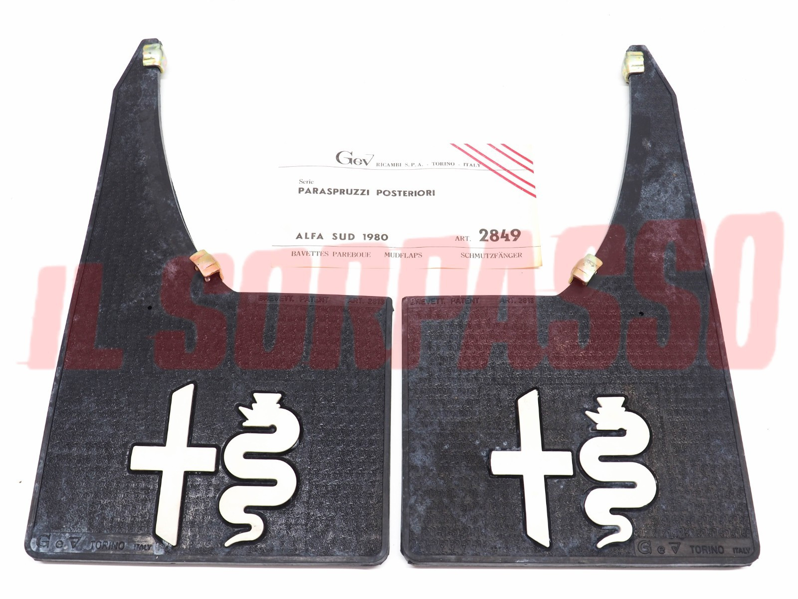 PARASPRUZZI PARAFANGHI POSTERIORI ALFA ROMEO ALFA SUD SUPER 1980 ACCESSORI NOS