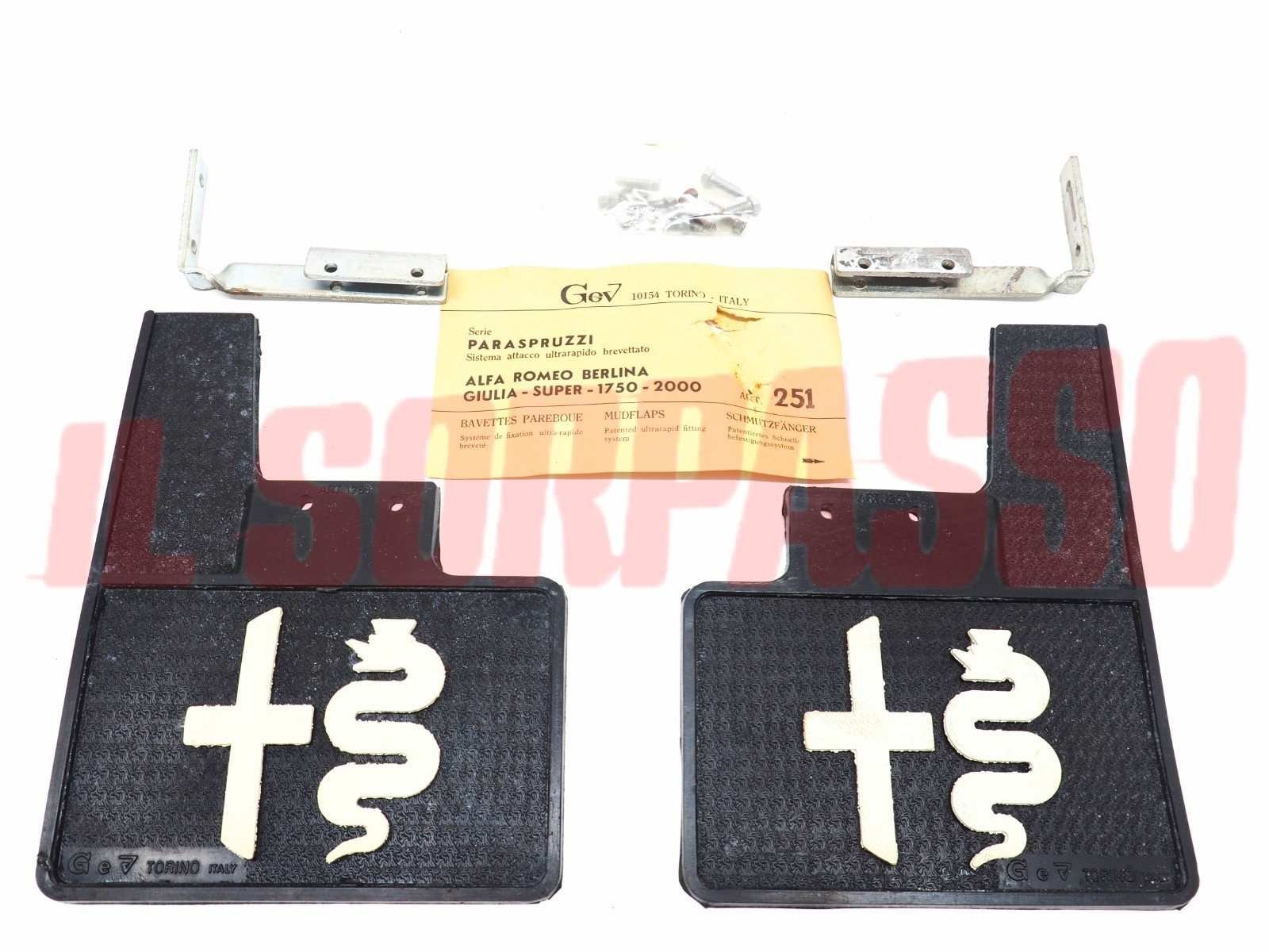 PARASPRUZZI PARAFANGHI POSTERIORI ALFA ROMEO GIULIA - 1750 2000 BERLINA NOS