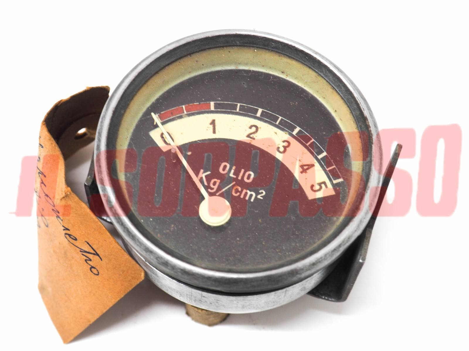 STRUMENTO MANOMETRO CRUSCOTTO OLIO AUTOCARRO FIAT OM ANNI 40 50 ORIGINALE VEGLIA