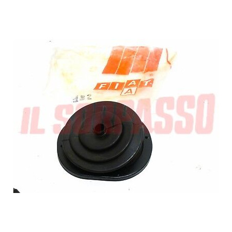 CUFFIA LEVA CAMBIO IN GOMMA CON CORNICE IN METALLO FIAT 132 ORIGINALE