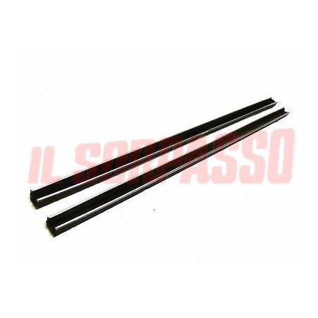 2 STECCHE 48CM GUARNIZIONI SCORRIVETRO CON BORDO CROMATO FIAT 1300 1500 BERLINA 