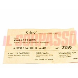 PARASPRUZZI PARAFANGHI POSTERIORI AUTOBIANCHI A111 - PRIMULA 65 C COUPE S GEV