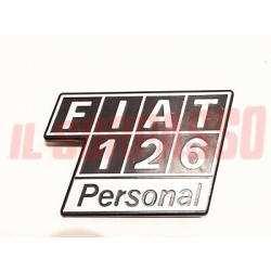 SCRITTA SIGLA COFANO POSTERIORE FIAT 126 PERSONAL IN PLASTICA ORIGINALE