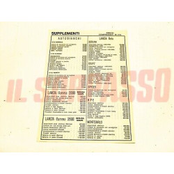 BROCHURE DEPLIANT LISTINO PREZZI AUTO LANCIA AUTOBIANCHI A112 BETA GAMMA  1978 