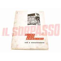 LIBRETTO USO E MANUTENZIONE FIAT 124 SPECIAL ORIGINALE 3 EDIZIONE