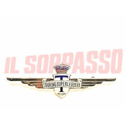 STEMMA SCRITTA LOGO SMALTATO TOURING SUPER LEGGERA MILANO ALFA ROMEO FERRARI