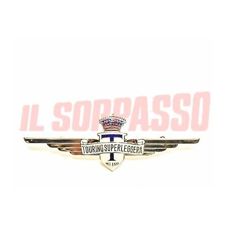 STEMMA SCRITTA LOGO SMALTATO TOURING SUPER LEGGERA MILANO ALFA ROMEO FERRARI