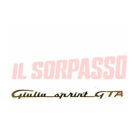 SCRITTA SIGLA COFANO POSTERIORE ALFA ROMEO GIULIA SPRINT GTA