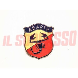 STEMMA SCRITTA LOGO SMALTATO ABARTH SCORPIONE FIAT 500 600 850 1000