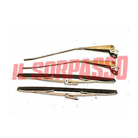 BRACCI + SPAZZOLE TERGI TERGICRISTALLI FIAT 850 COUPE SPORT ORIGINALI