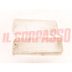 PLASTICHE BIANCHE FANALINI ANTERIORI FRECCE FIAT 124 COUPE - 850 COUPE 2 SERIE