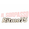 SCRITTA SIGLA POSTERIORE FIAT RITMO 75 ORIGINALE