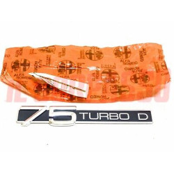 SCRITTA SIGLA COFANO POSTERIORE ALFA 75 TURBODIESEL ORIGINALE