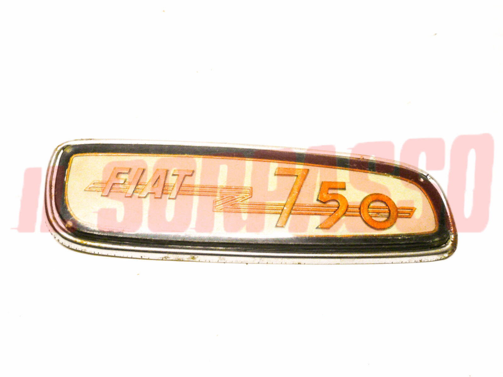 FREGIO CRUSCOTTO SCRITTA MOSTRINA FIAT 750 ACCESSORIO ORIGINALE