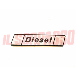 SCRITTA SIGLA FANALE POSTERIORE DESTRO FIAT 131 DIESEL IN ALLUMINIO ORIGINALE