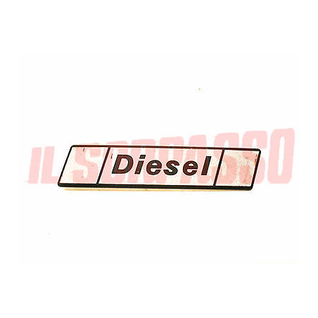 SCRITTA SIGLA FANALE POSTERIORE DESTRO FIAT 131 DIESEL IN ALLUMINIO ORIGINALE