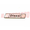 SCRITTA SIGLA FANALE POSTERIORE DESTRO FIAT 131 DIESEL IN ALLUMINIO ORIGINALE