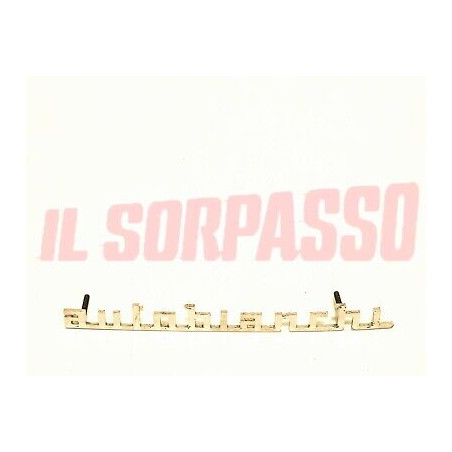 SCRITTA SIGLA CROMATA AUTOBIANCHI BIANCHINA BERLINA CABRIO TRASFORMABILE PANO