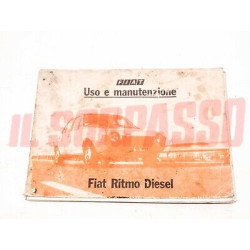 LIBRETTO USO E MANUTENZIONE FIAT RITMO DIESEL ORIGINALE